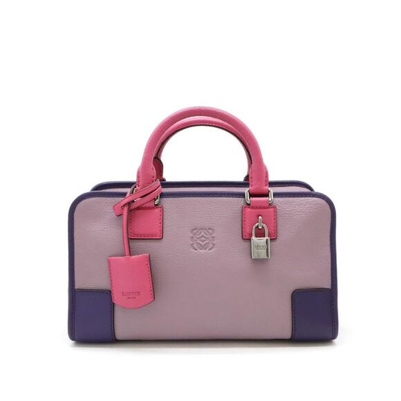 Loewe Vintage Handbags - Pre Loved Loewe Vintage Loewe Leather Amazona 28 Handbag Women Violet | Purple